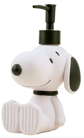 Franco Peanuts Snoopy Collectibles Dispenser a pompa per sapone, lozioni, disinfettante per le mani, in resina, 283,8 ml, prodotto con licenza ufficiale