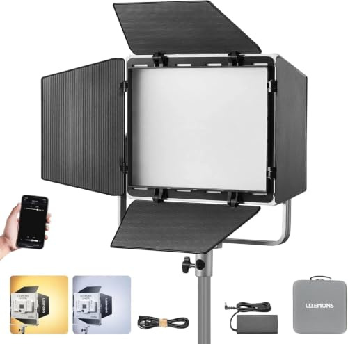Godox LP400Bi LED Lampe Vidéo Bicolore avec Brandoor, 36W 2800K-6500K 6250 Lux LED Panneau Lumiere avec 11 FX Effets, APP Contrôle, CRI96+ Dimmable 0-100% Panneau Lampe pour Studio