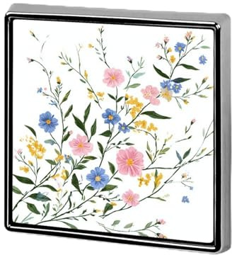 Broches et épingles unisexes carrées légères à motif de fleurs sauvages et de vignes colorées, idéales pour vêtements, châles et chapeaux. Bijou à porter au revers.