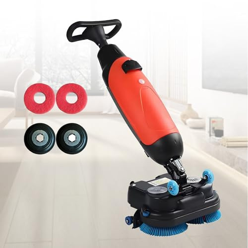 UORDBY Fregadora de Pisos Comercial portátil - Minimáquina para una Limpieza eficiente, Cepillo Giratorio de 360°, fregadora inalámbrica, para restaurantes, garajes o gimnasios