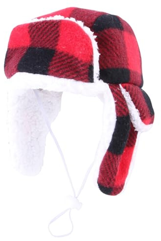 Bonnet pour Chien - avec Cache-Oreilles Et Doublure,Bonnet Trappeur avec Protège-Oreilles,pour Chiots et Chiens de Toutes Tailles par Temps Froid Voyage Maison Promenade Camping