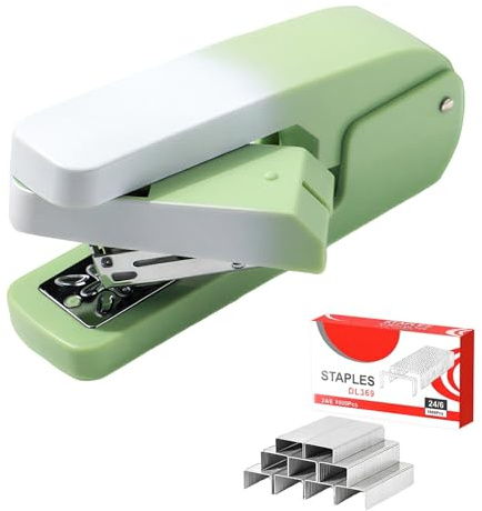 360° Swivel Stapler with 1000 x 24/6 mm Staples, Arm Swivel Stapler, 2-25 Sheet Capacity, Specialized for Booklet Stapling,Office Home School Use