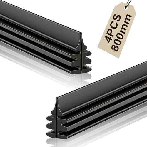 URAQT 4 Pezzi Gomma di Ricambio per Tergicristalli, 800mm Gomma universale per tergicristalli, Ricariche Per Spazzole Tergicristallo, Compatibile Con Tutti i Tergicristallis, Tagliabile