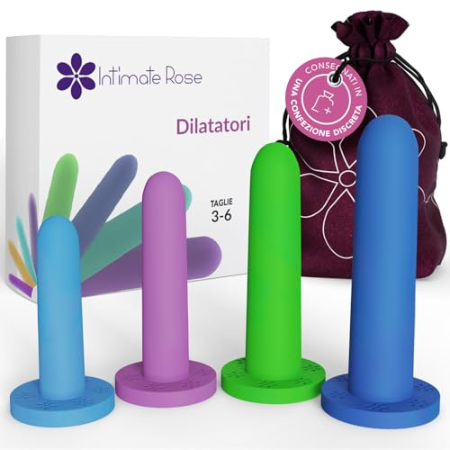 Intimate Rose Dilatadores Vaginales Talla 3–6 – Silicona Médica para Vaginismo y Rehabilitación del Suelo Pélvico | Dilatador Vaginal Ginecológico Progresivo, Set de 4