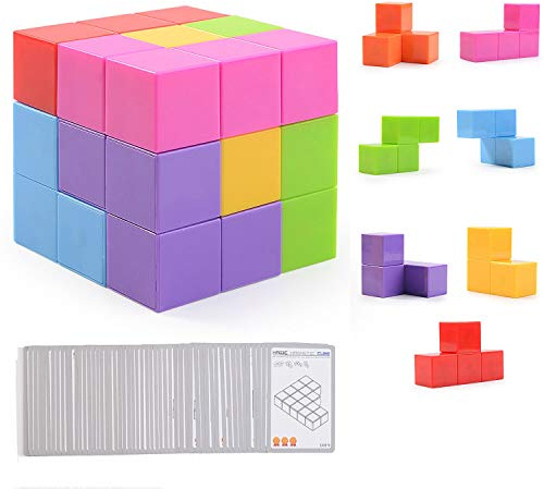 Ulikey Magic Cube Puzzle, Bloques de Construcción Cubo Juguetes Educativos, Cubo Rompecabezas Velocidad Juguete para Niños Juego de Entrenamiento Cerebral