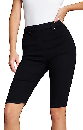 CityComfort Shorts for Women Denim Knee Length Skinny Jeggings Stretchy High Waist Teenagers Summer Holiday Casual
