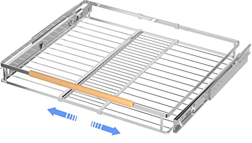ARCCI Expandable Pull Out Cabinet Organizer, Heavy Duty Slide Out Pantry Storage Shelves, Sliding Drawer Organizer Rack for Kitchen Cabinets, Under Sink, Home, 58.6~101.3 x 56.9 cm