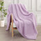 Whale Flotilla Large Fuzzy Fleece Throw Blanket for Sofa, 130x180 CM Fluffy Warm Soft Jacquard Blankets for All Season, Lightweight and Cozy, Lilac