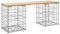 Tidyard Gartenbank aus Gabionen Gabionenkorb Steingabione Terrassenbank Gabionenlounge Bank Sitzbank Parkban Gabionenbank Gartenmöbel Steinkorb Drahtkorb Garten BalkonBank 103 x 31 x 42 cm (B x T x H)
