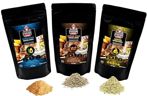 Peetz Farine de fumage pour avocat, chêne, citron, 200 g chacun