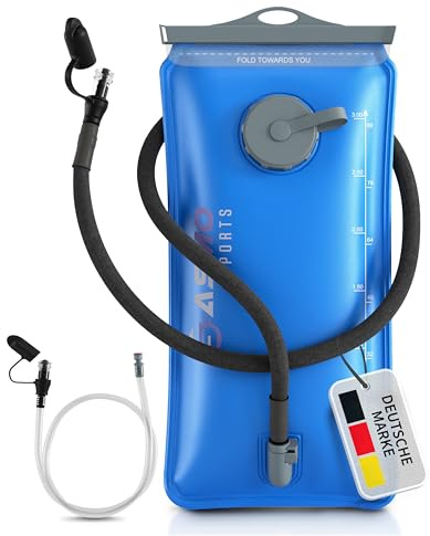 SASMO Bolsa De Hidratación 3L Depósito De Agua Antifugas Sin BPA con Tubo Aislado para Senderismo Y Ciclismo