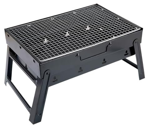 Barbecue Portable Charbon Barbecue À Charbon Pliable Mini Barbecue De Voyage Gril Barbecue De Table Pour Le Camping, Le Pique-nique, Le Jardin, La Plage Et La Fête (Color : /Black, Size : A)