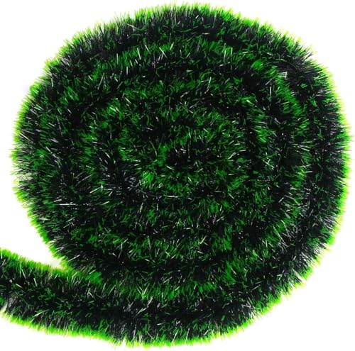 SULOLI Ghirlanda natalizia verde, 10 metri, ghirlanda di pino, in plastica, per interni ed esterni e scale, decorazione natalizia