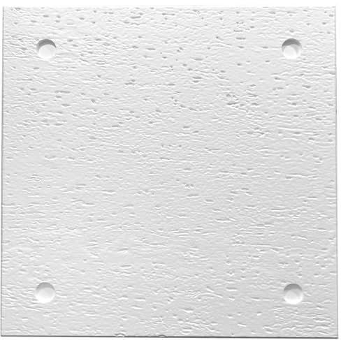 Deccart - 3D Wandpaneele 60x60 cm - Paneele Wand Wall Panels Deko Wandverkleidung Innen Panel Deckenverkleidung Decke Deckenpaneele Platten Styropor EPS-Polystyrol Beton 0.36 m², 1 Stück, weiß