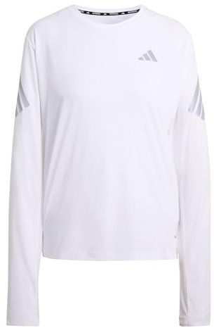 adidas Women's Adi365 Running Climacool Iconic Long Sleeve Shirt, White, M