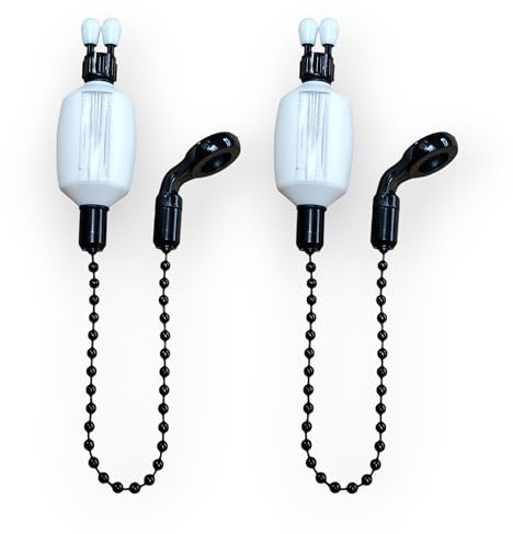 TJR Tackle 2 x Pro Ace II Bite Indicators Bobbins Short 14cm Chain For Fishing Bite Alarms