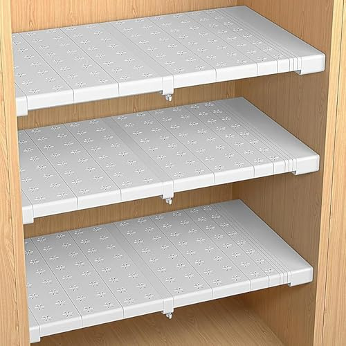 Estantería Extensible Ajustable para Armario, Separador telescópico sin Taladro, Organizador de Ropa y Zapatero para Cocina y baño (Larghezza 24cm,Lunghezza 71-92 cm)