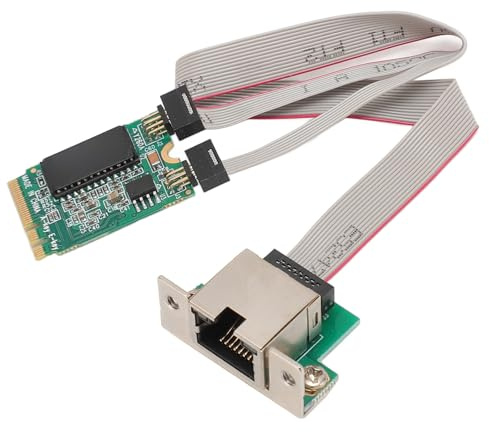 Ausla Tarjeta Gigabit Ethernet, Chipset I210AT, Adaptador de Red PCIe de 10 GB con Soporte de Trama Jumbo de 9 K para PC Industriales Integradas