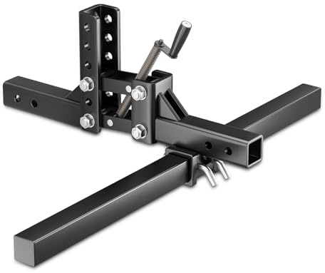Manual Implement Lift, Heavy Duty 1-Point Lift System Fits 2 in Receiver for ATV/UTV Tractors and Plow Scarifier, 50 in Width, Height Adjustable, Quick-Attach