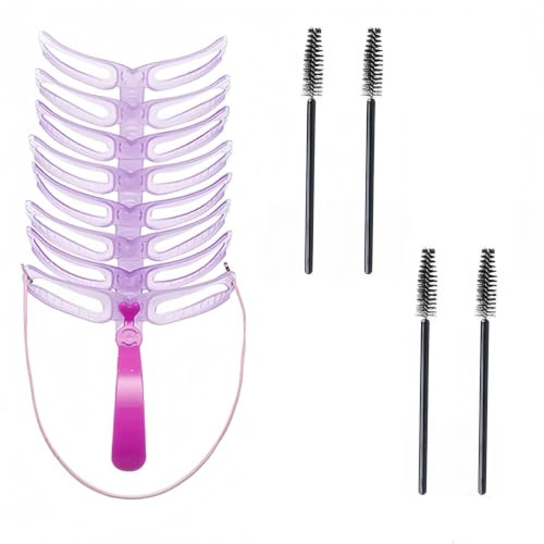 Plantilla de Cejas Reutilizable,con 4 Pinceles Kit Sello Cejas para Mujer,DIY Maquillaje Cejas para Principiantes,Tarjeta de Plantilla 3D para Maquillaje de Cejas