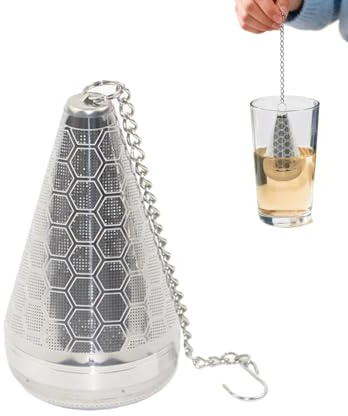Infusore per tè sfuso - Filtro a maglia fine riutilizzabile | Uova da coniche | Colino dain acciaio inossidabile per erbe aromatiche per preparare e macerare in bollitori, tazze, ufficio, viagg