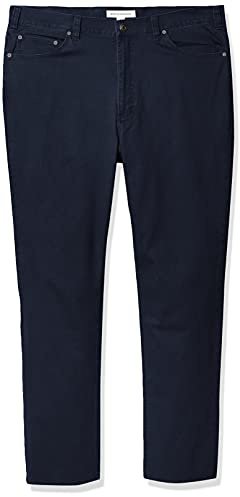 Amazon Essentials Pantaloni in Twill Elasticizzati con 5 Tasche e vestibilità Sportiva (Disponibile nelle Taglie Big & Tall) Uomo