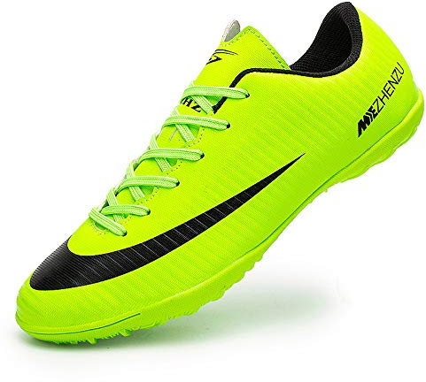 Topoption fußballschuhe Kinder Erwachsene Männer professionelle Trainingsschuhe Outdoor Athletics Cleats Schuhe Unisex,Grün,42 EU