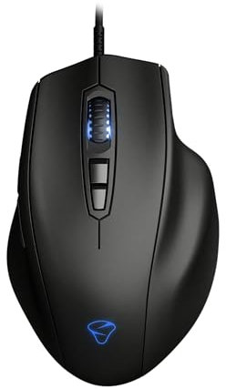 MIONIX Naos Pro Gaming-Maus mit optischem Sensor, 1900 DPI, 1,8 m Kabel, Schwarz (NAOS-PRO), Einheitsgröße