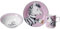 Flirt by R&B Kindergeschirr Happy Zoo Zebra, rosa, 3-teilig (1 Set)