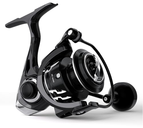 Ashconfish AK spinnrulle – ultrastark metallkropp, över 11 kg drag, anti-omvända lager, 8+1 dubbelskärmat rostfritt stål BB design för saltvattensfiske (3 000)