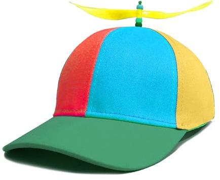 GWAWG Gorra de Hélice, Gorra de béisbol con Hélice, Sombrero de helicóptero ajustable para adultos niño fiestas temáticas de Carnaval