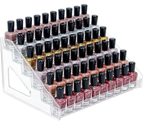 Organizzatore per smalti per unghie 6 strati Portasmalto in plastica trasparente Espositore multiuso per occhiali da sole Oli essenziali Cosmetici Conservazione di profumi