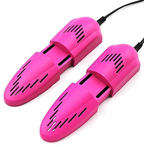 MU Shoe Dryer Adjustable Boot Dryer Portable Footware Heater Sterilization Deodorant for Hat, Socks,Shoes Warmers,Pink