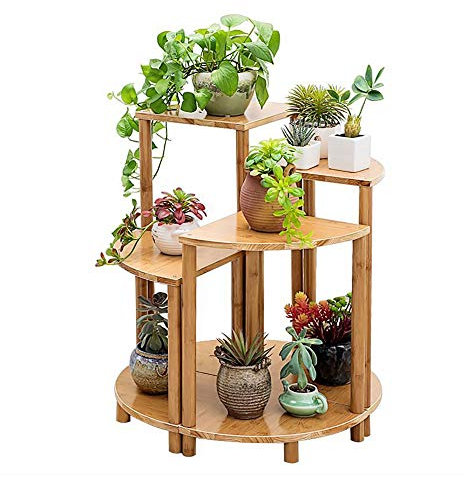 FFBINBIN Puesto de Flores Soporte de Flores para balcón en Forma de Abanico Combinado Soporte para macetas de Piso de múltiples Capas de Madera (Color: Tamaño Combinado: Un tamaño)