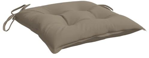 vidaXL Lot de 4 Coussins de Palette, Galette de Siège Imperméable, Coussin de Jardin, Décoration d'Extérieur Terrasse, Taupe 50x50x7 cm Tissu Oxford