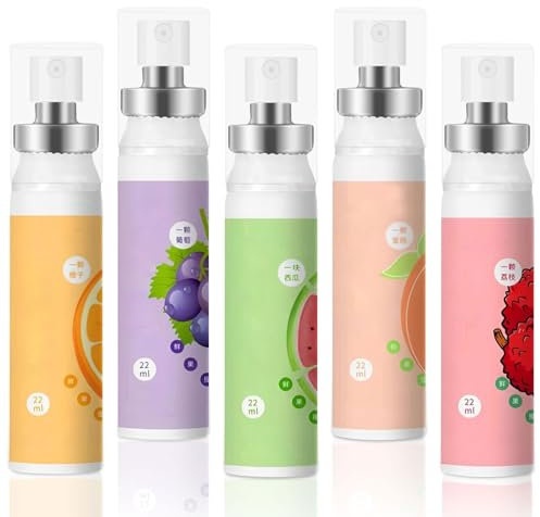 Mundspray, 5PCS Mundspray mit Fruchtgeschmack, 22 ml Tragbares Mundspray Gegen Mundgeruch, Natürlichen Alkoholfrei, Mundgeruch Bekämpfen, Reduziert Das Gefühl von Mundtrockenheit, Hält Den Atem Frisch