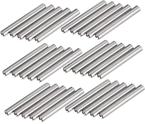 FUNOMOCYA 50pezzi Perno Molla Scanalato in Acciaio Inossidabile Tassello Molla Diviso Perno Di Posizionamento Per Applicazioni Meccaniche e Automobilistiche