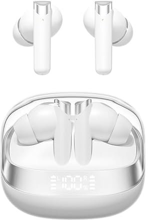 vashoy Bluetooth In-Ear-Kopfhörer, kabellose Bluetooth 5.4, Noise-Cancelling, IPX5-wasserdicht (Weiß)