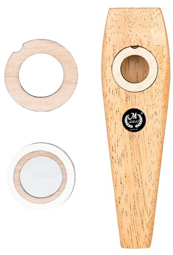 Flauto in legno | Strumento eolico musicale tradizionale | Accort in stile armonica in legno | Clip Compatta per chitarra | Strumento musicale per principianti, adulti, bambini, Pe