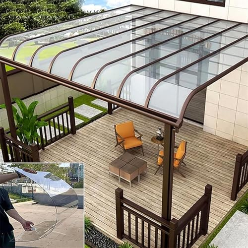 Placas de Invernadero Paneles de Techo Transparentes Flexible [Pxkmouy 1×3m Placas de Policarbonato Planchas] Plegable y Altamente maleable Fácil de Doblar y Cortar Toldo Cubierta de Jardín
