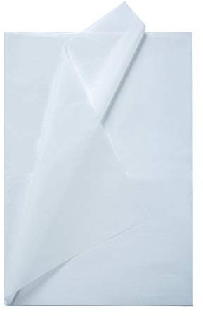 ZYOOO 50 Blatt Seidenpapier Weiss, 70 cm x 50 cm,Weiße Geschenkpapier für Bastelarbeiten, Dekoration