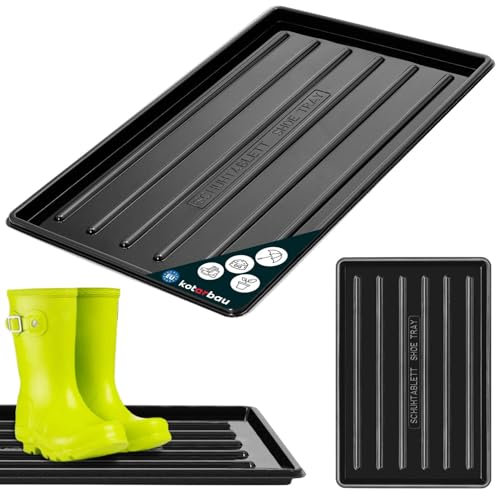 KOTARBAU® bac à Chaussures 45 x 30 cm Noir bac a Chaussures Plateau égouttoir pour Bottes