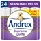 Andrex Ultimate Quilts Toilet Tissue 24 Rolls, Air Pocket Technology for Soft, Thick Sheets - 4 Quilted Toilet Rolls x 6 Packs, FSC Certified