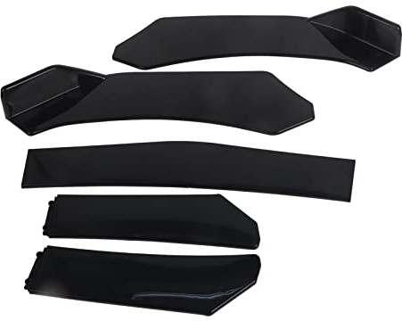 Kit Universel de Lèvre de Pare-chocs Avant, 5 Pièces Spoiler Diffuseur avec Séparateur pour Protection de Carrosserie Automobile