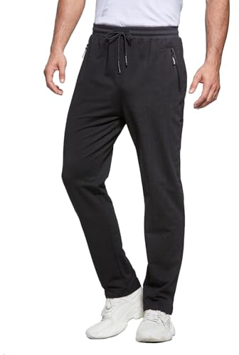 ZOXOZ Pantalon Chandal Hombre Pantalones Deportivos Casual Jogging Algodón Jogger Deportivo Entrenamiento Fitness Deporte Slim Fit con Cremallera Bolsillos Cintura Elástica Ajustable Gris Oscuro L