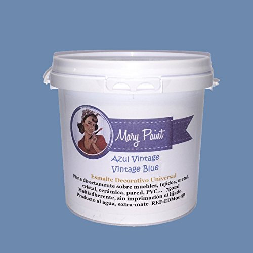 Mary Paint | Pintura para muebles efecto Chalk Paint, Azul Vintage - 750ml