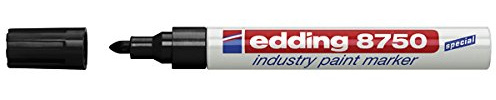 edding 8750 - Pennarello per vernice industriale, 2-4 mm, colore: Nero