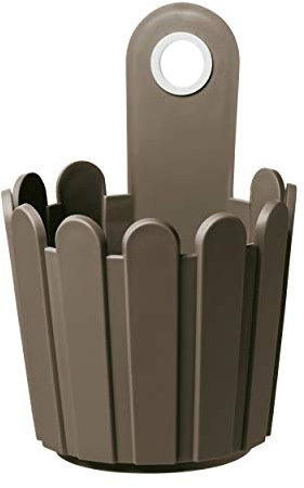 Emsa M5071600 Landhaus Blumenkübel, Rauchbraun, Ø 15 cm