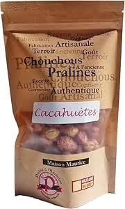 Pralines à l’Ancienne - Pralines aux Cacahuètes 300g - Véritables Chouchous Cacahuètes Caramélisées - Friandise Artisanale - Sachet Encas Apéritif - Fabriquées en France