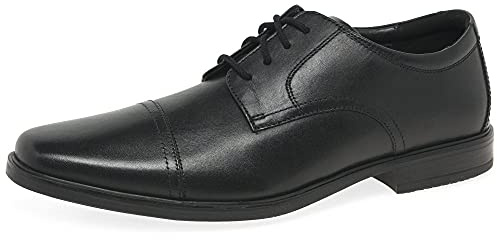 Clarks Howard Cap Mens Black Leather, 12